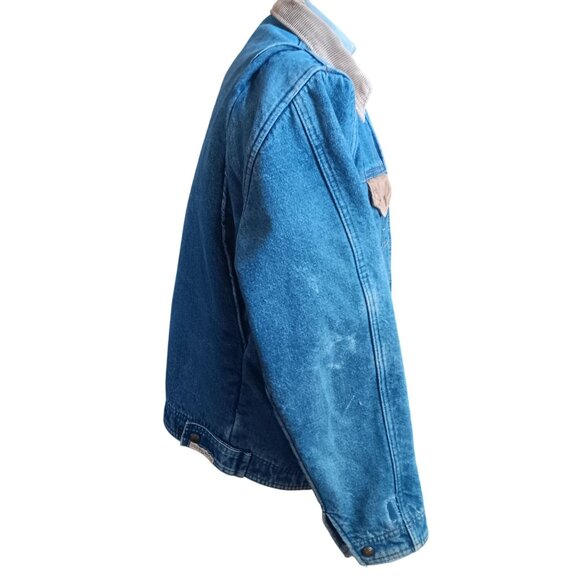 Vintage Men's Jacket XL Trucker Walls Blizzard-Pruf USA Blanket Lined Denim 80's - Picture 7 of 11